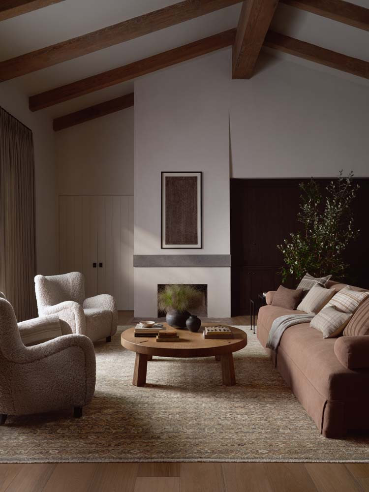 Molly MOL-02 Denim Gold Area Rug - Amber Lewis x Loloi Room Scene