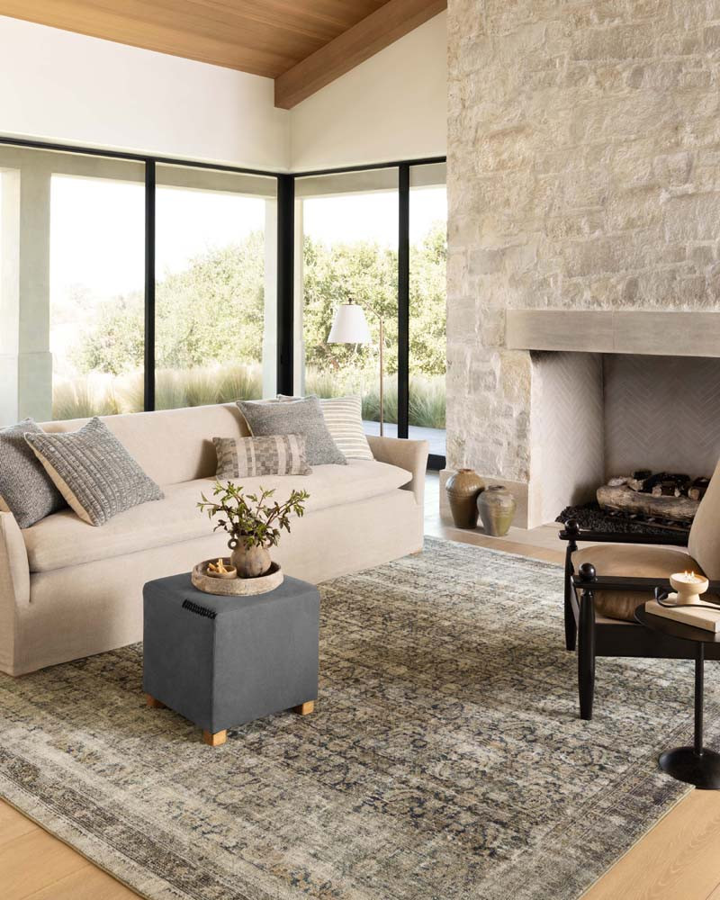 Morgan MOG-02 Navy Sand Area Rug - Amber Lewis x Loloi Room Scene