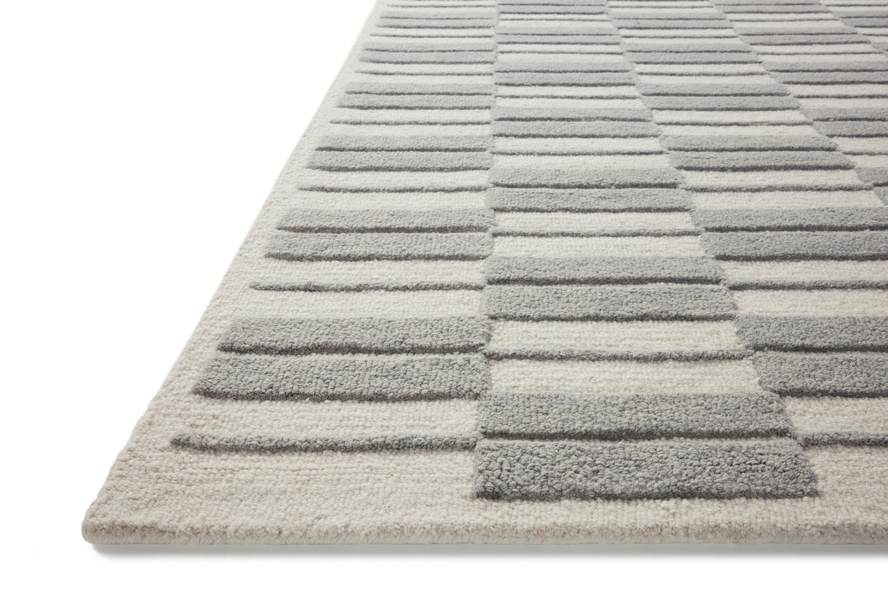 Bradley BRL-03 Ivory Grey Area Rug - Chris Loves Julia x Loloi Corner
