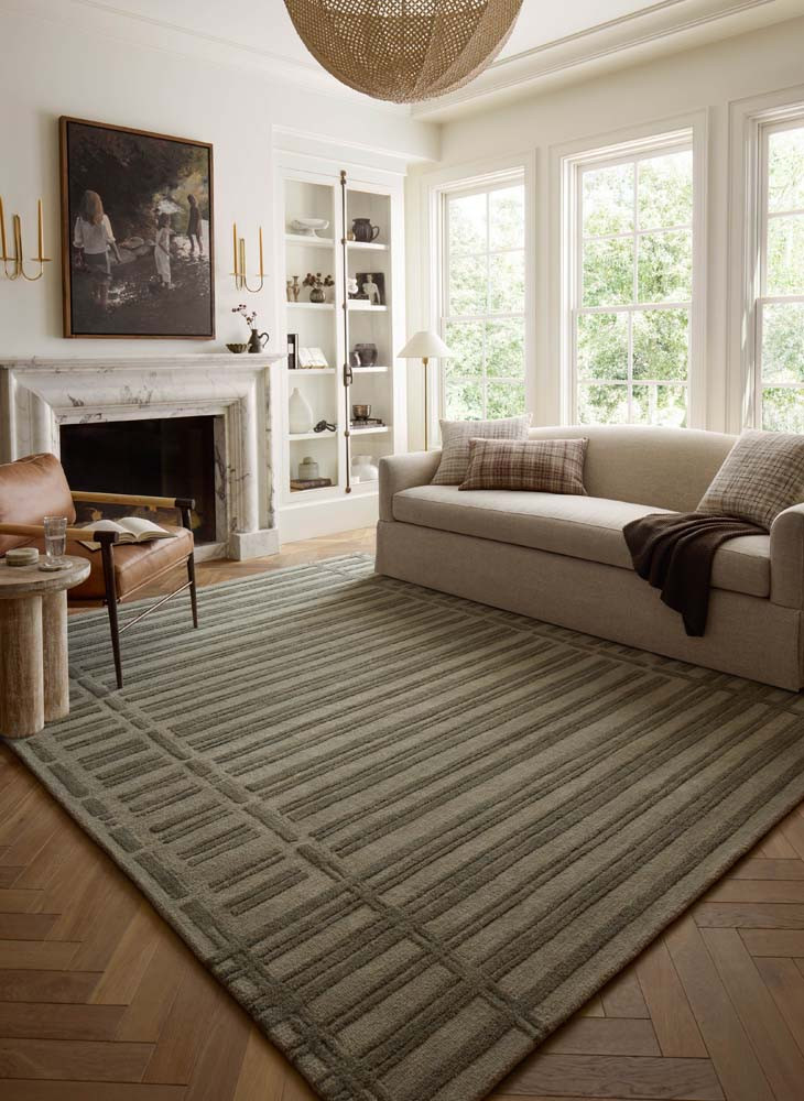 Bradley BRL-07 Sage Olive Area Rug - Chris Loves Julia x Loloi Room Scene