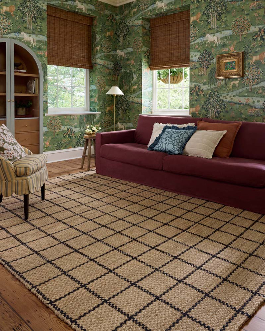 Fletcher FLE-01 Natural Black Area Rug - Chris Loves Julia x Loloi Room Scene Fletcher FLE-01 Natural Black Area Rug - Chris Loves Julia x Loloi Room Scene