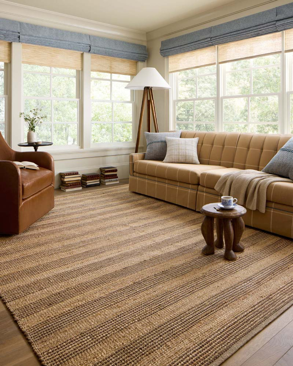 Judy JUD-06 Natural Chocolate Area Rug - Chris Loves Julia x Loloi Room Scene Judy JUD-06 Natural Chocolate Area Rug - Chris Loves Julia x Loloi Room Scene