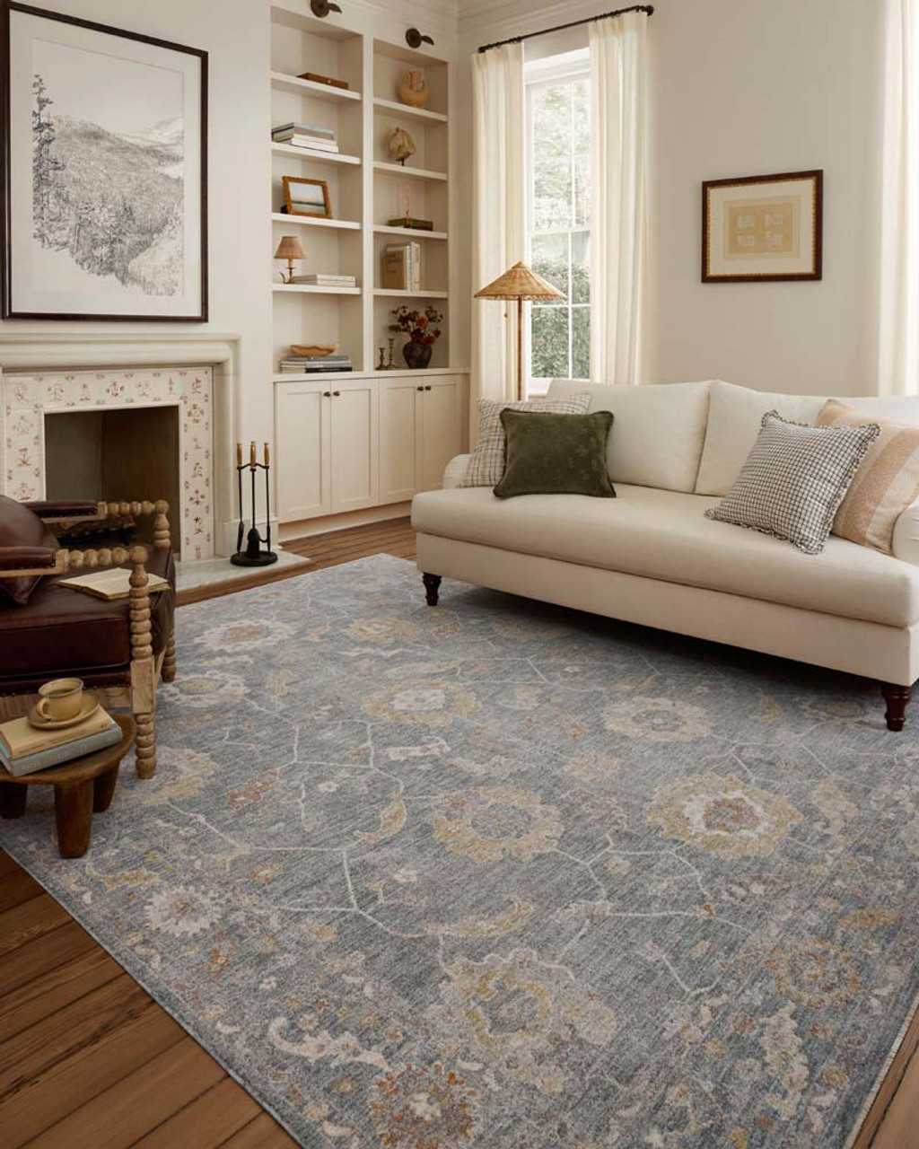 Louisa LOI-01 Stone Multi Area Rug - Chris Loves Julia x Loloi Room Scene Louisa LOI-01 Stone Multi Area Rug - Chris Loves Julia x Loloi Room Scene