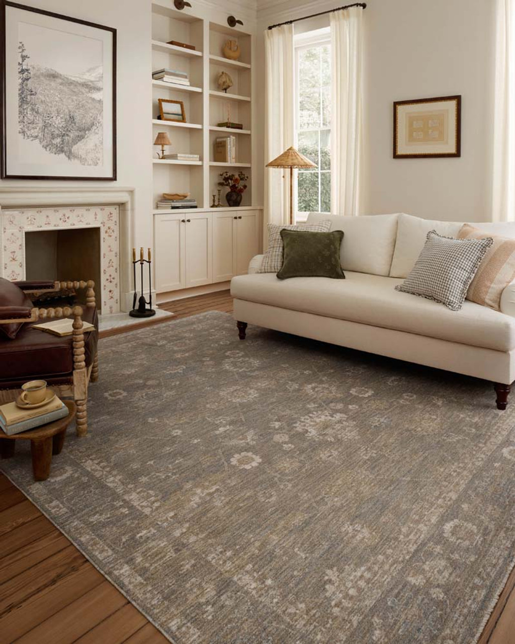 Louisa LOI-03 Taupe Ivory Area Rug - Chris Loves Julia x Loloi Room Scene Louisa LOI-03 Taupe Ivory Area Rug - Chris Loves Julia x Loloi Room Scene