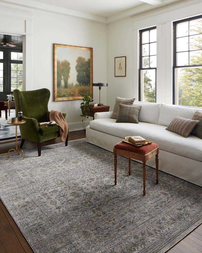 Bradbury BRU-04 Grey Multi Area Rug - Jean Stoffer x Loloi Room Scene