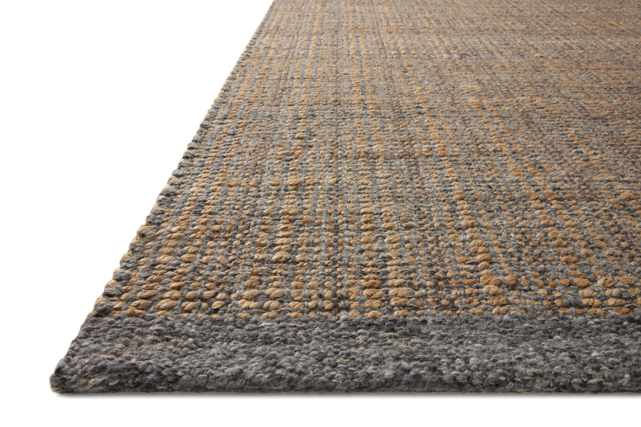 Cornwall CRN-01 Charcoal Natural Area Rug - Jean Stoffer x Loloi Corner