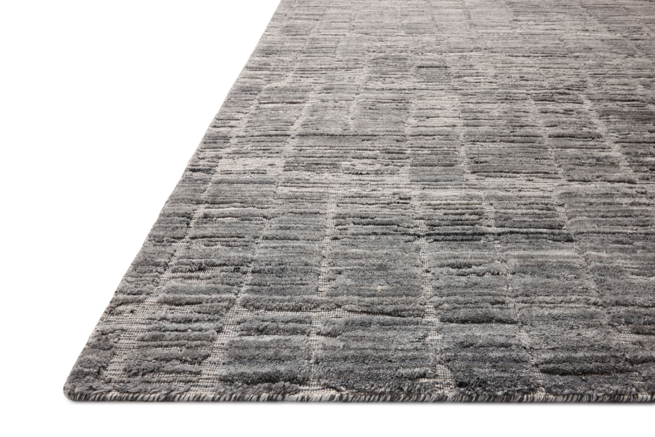 Daniel DAN-01 Slate Area Rug - Jean Stoffer x Loloi Corner