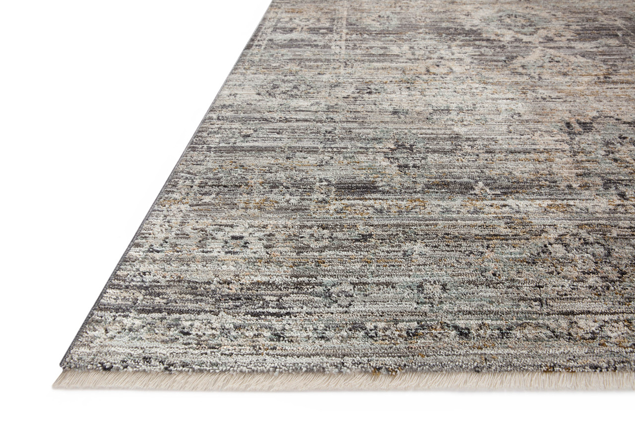Katherine KES-05 Graphite Jade Area Rug - Jean Stoffer x Loloi Corner