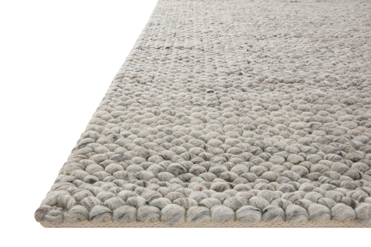 Hendrick HEN-01 Grey Area Rug - Jean Stoffer x Loloi Corner
