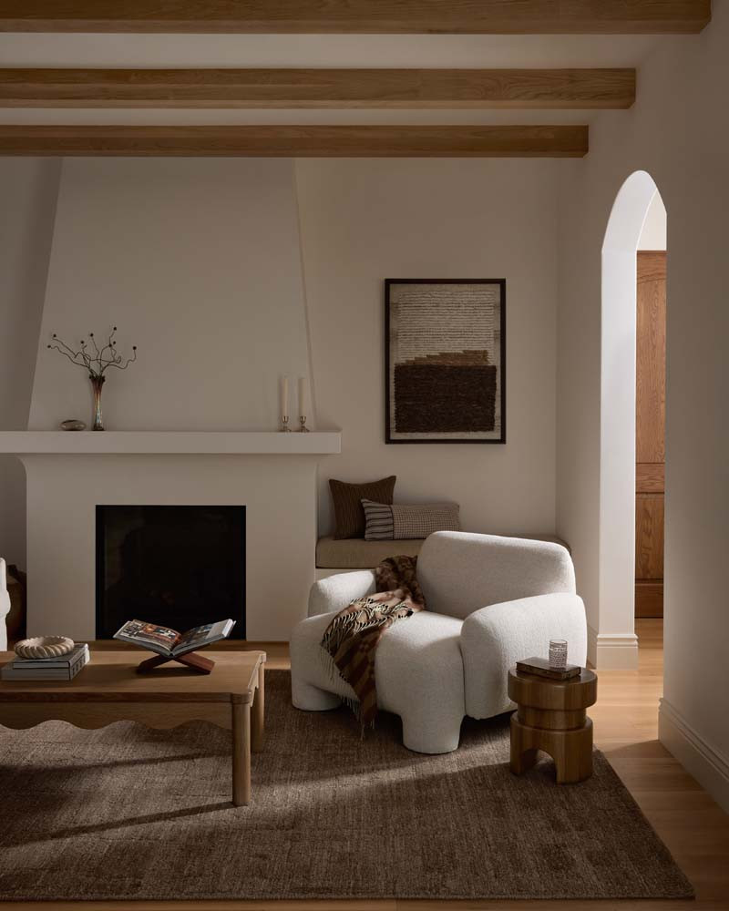 Loloi Hartley HRT-04 Brown Mocha Area Rug Room Scene