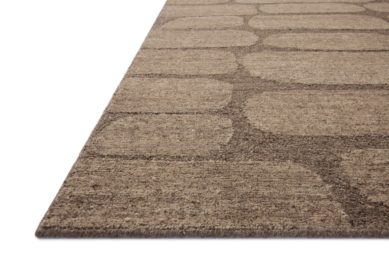 Loloi Hartley HRT-05 Brown Taupe Area Rug Corner