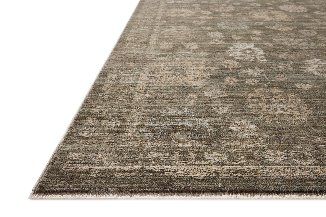 Loloi Priscilla PRL-02 Olive Sand Area Rug Corner