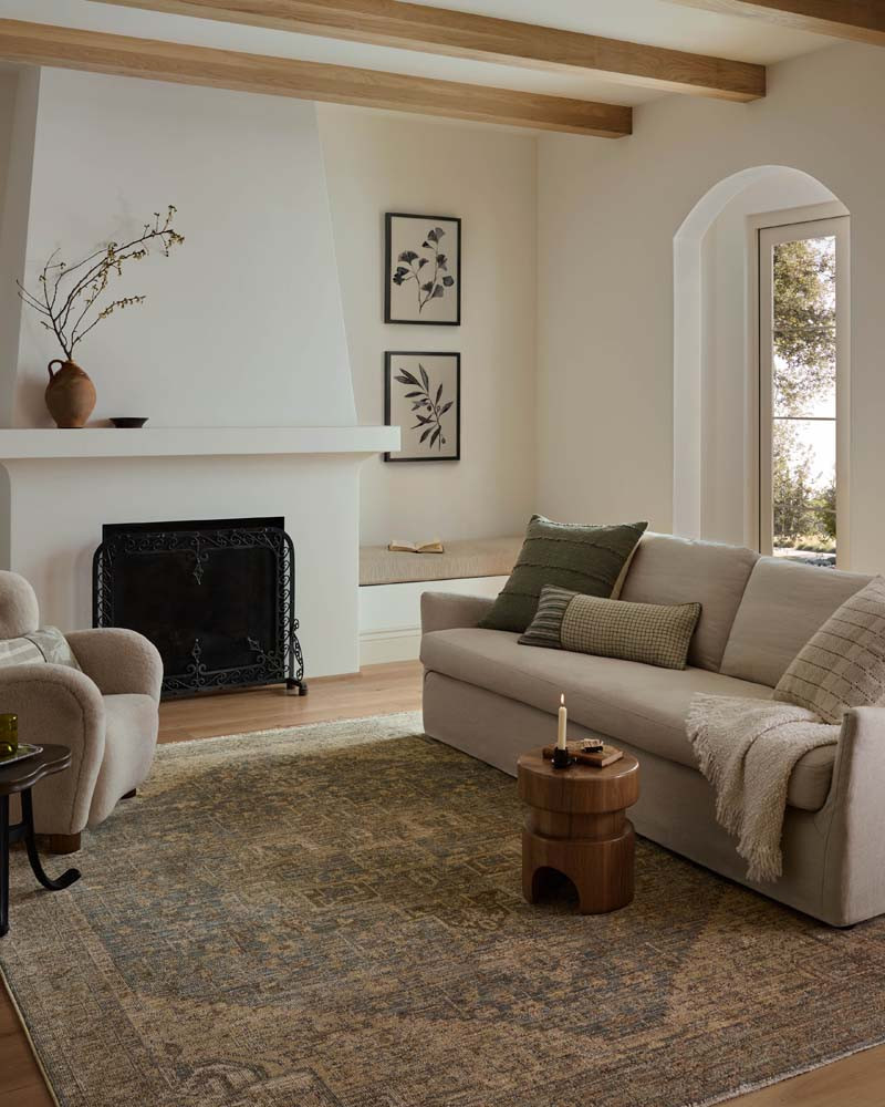 Loloi Priscilla PRL-03 Blue Sand Area Rug Room Scene