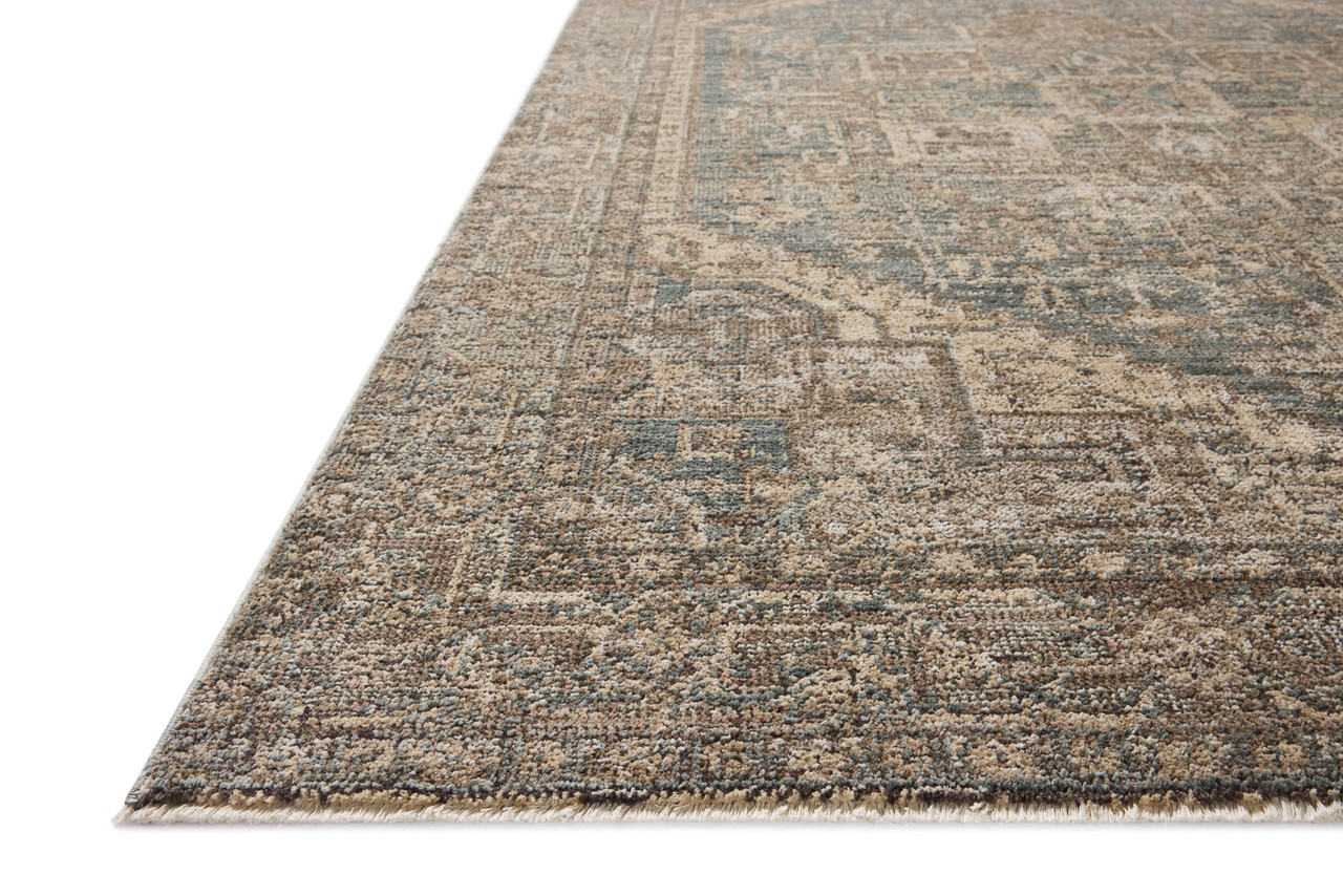Loloi Priscilla PRL-04 Blue Bark Area Rug Corner