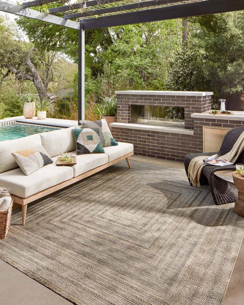 Loloi II Dawn DAW-01 Natural Area Rug Room Scene