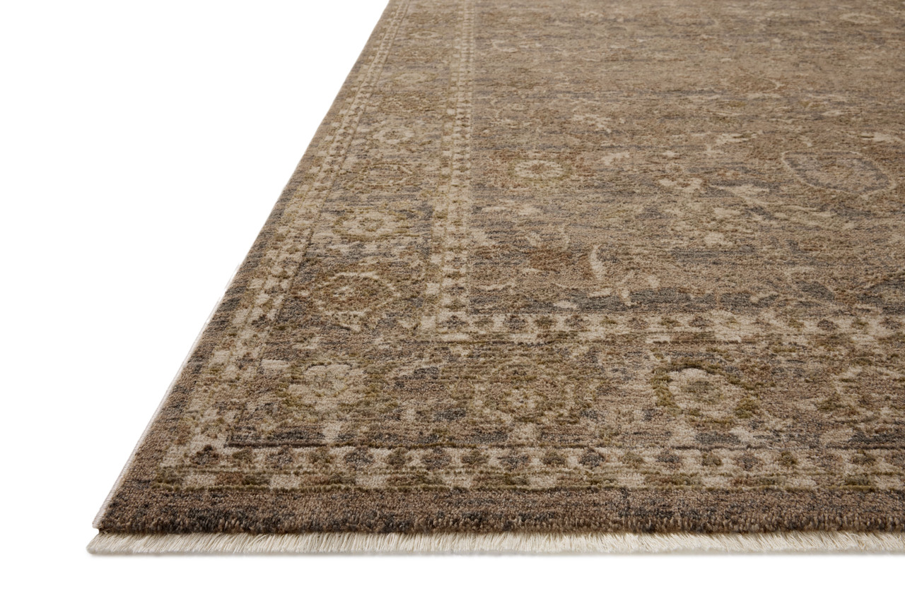 Loloi II Haywood HYD-02 Pebble Charcoal Area Rug Corner