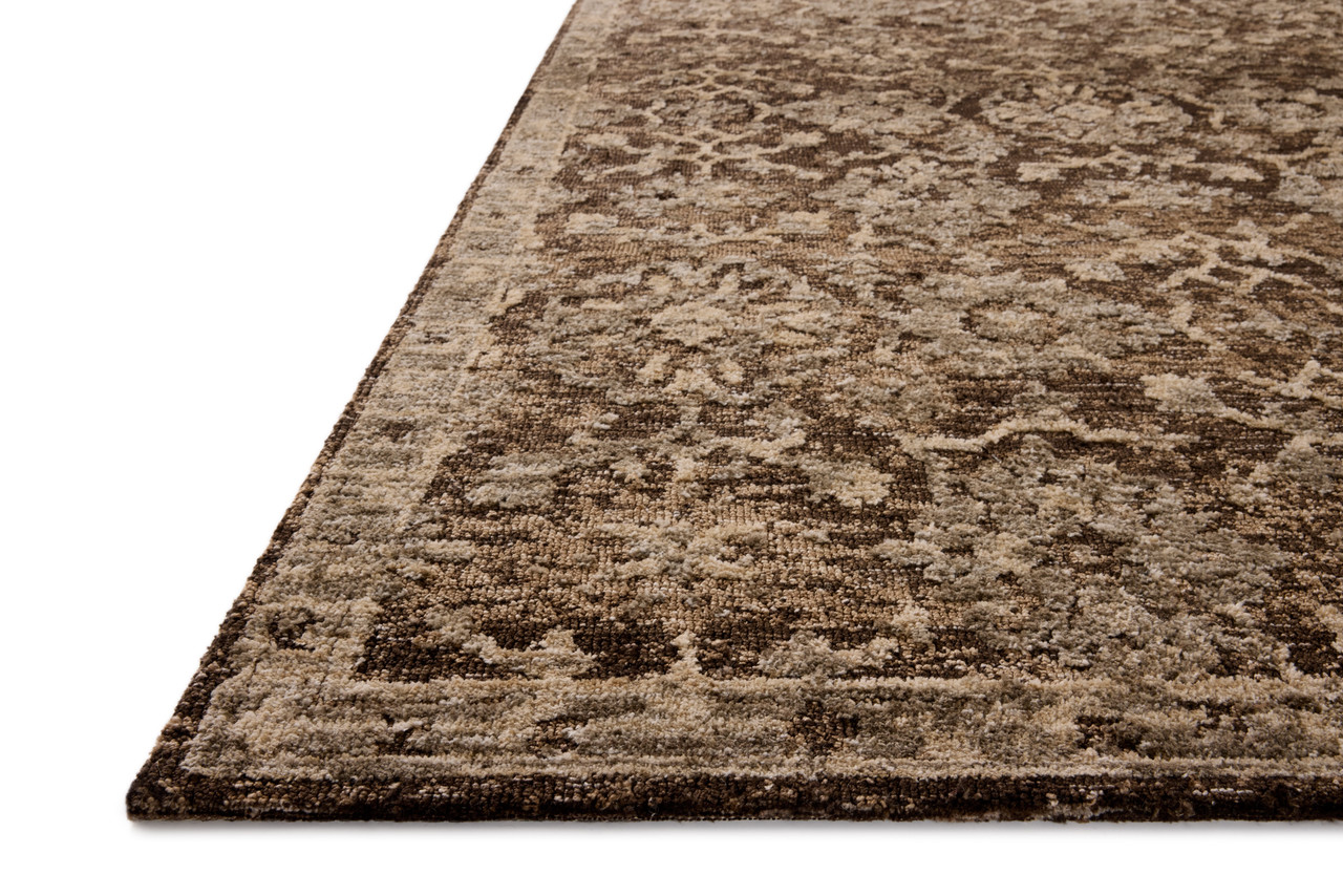Loloi II Percival PCV-02 Bark Pebble Area Rug Corner