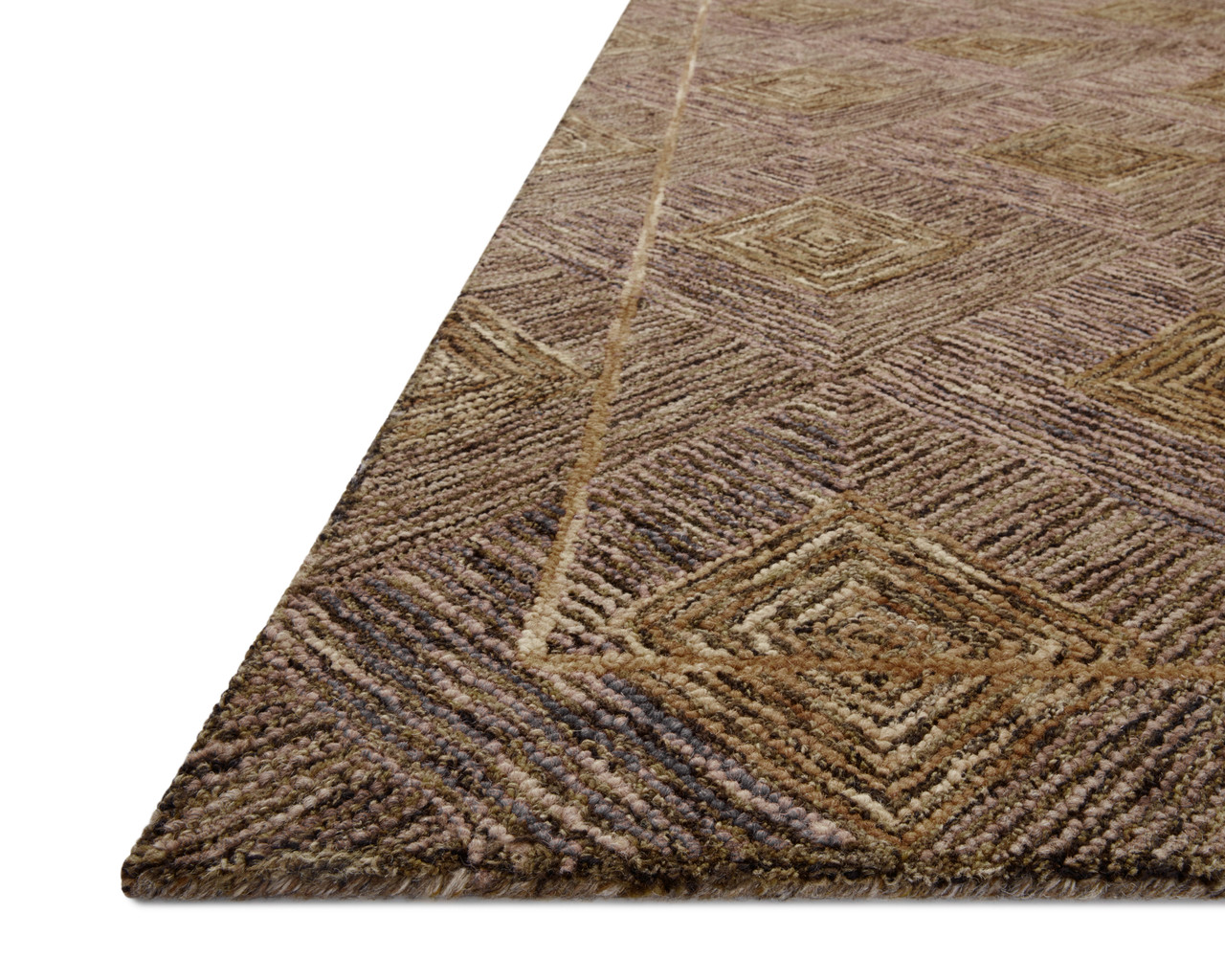 Loloi II Varena VAR-04 Plum Gold Area Rug Corner