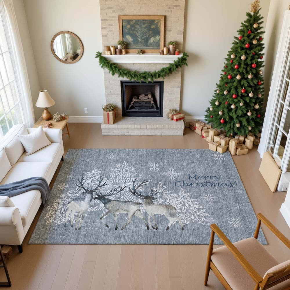 Dalyn Merry & Bright MY2 Gray Area Rug Room Scene