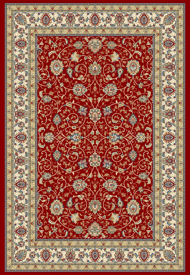 Ancient Garden 57120-1464 Red/Ivory (14 Red) Area Rug by Dynamic Rugs