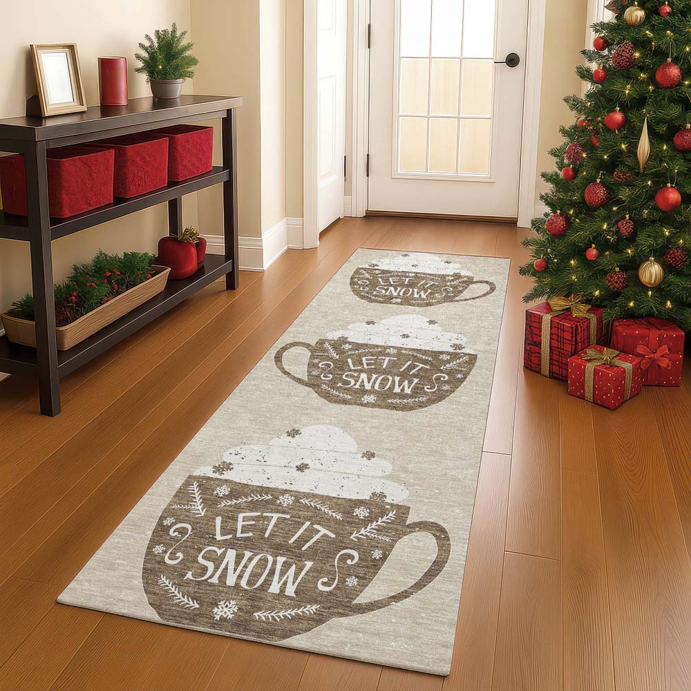 Dalyn Merry & Bright MY7 Beige Area Rug Runner Room Scene