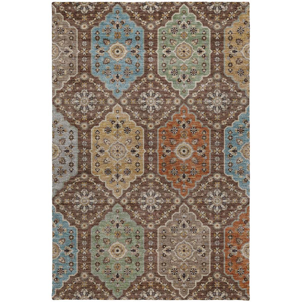 70's クロス柄 パッチワーク リアルムートン Rug D.STOCK Dalyn Silk Road SR7 Chocolate Area Rug | Carpetmart.com - Carpet