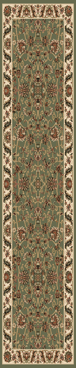Nubrisa Gem 1040 Green 1'11" (23") Wide Hall and Stair Runner