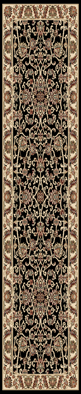 Nubrisa Gem 1090 Black 1'11" (23") Wide Hall and Stair Runner