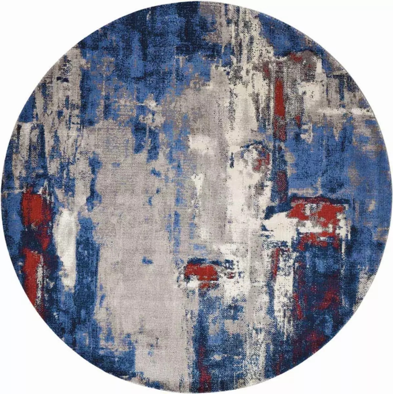 Nourison Twilight TWI20 Grey Blue Round Area Rug