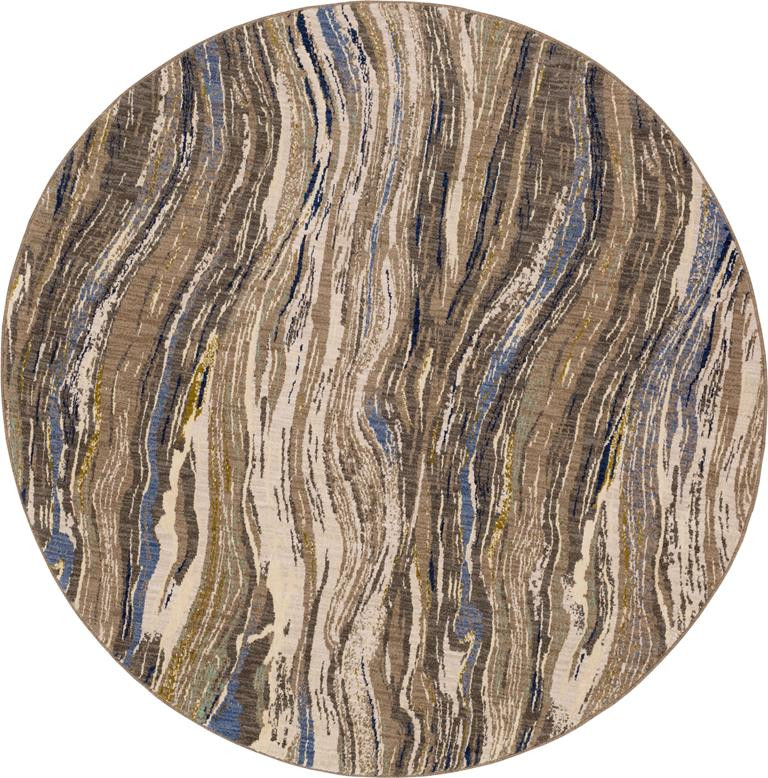 Karastan Enigma 90968-90116 Continuum Smokey Gray Round Image