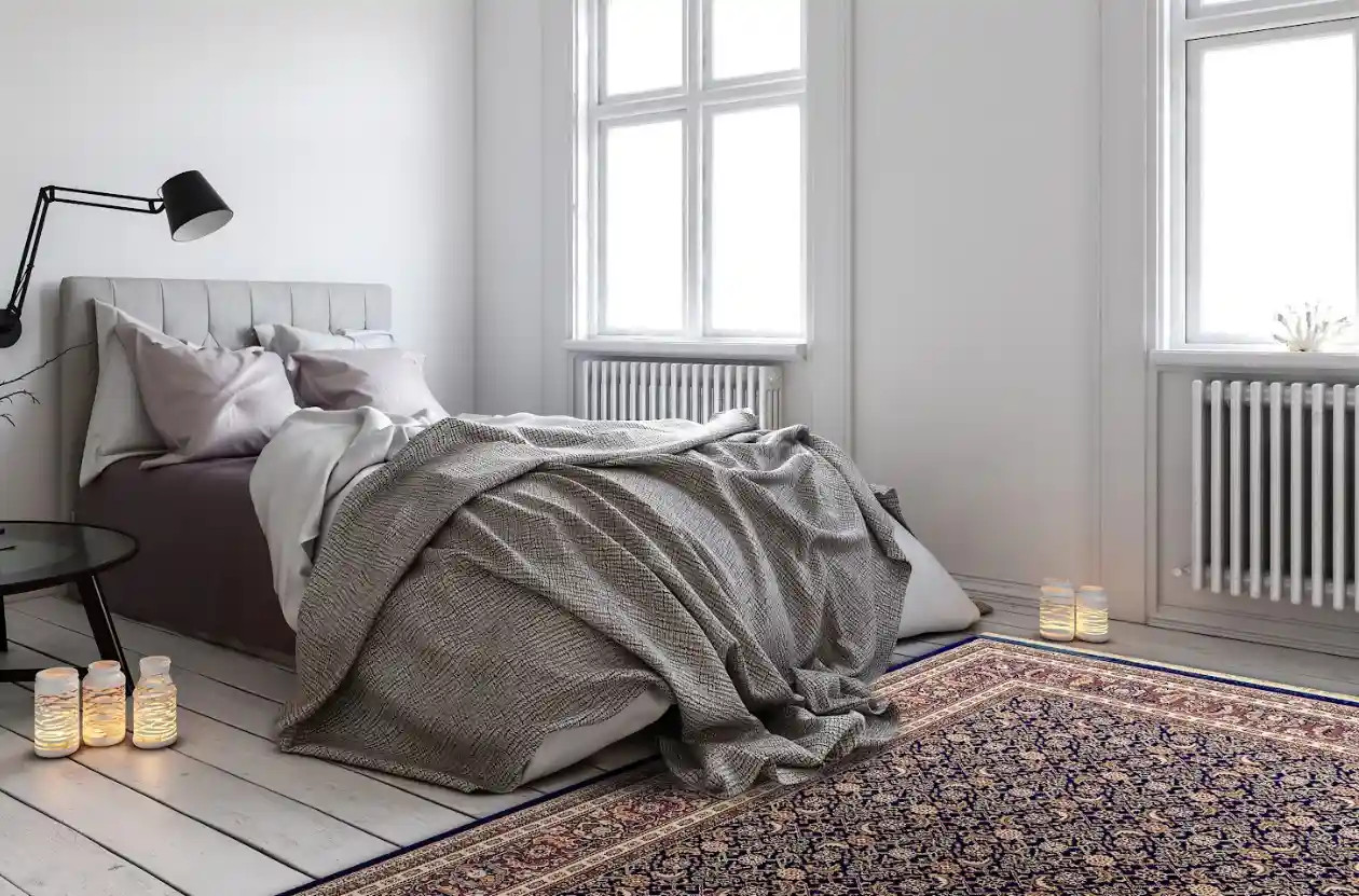 Dynamic Rugs Brilliant 72240-520 Navy Area Rug Room Scene