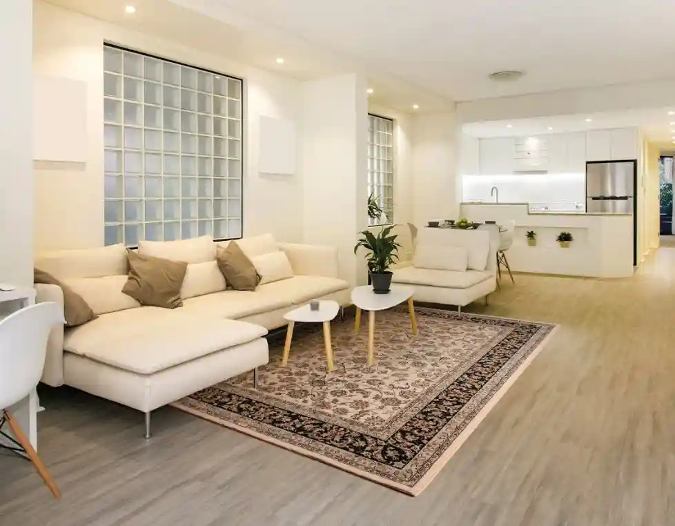 Dynamic Rugs Brilliant 72284-191 Ivory Area Rug Room Scene