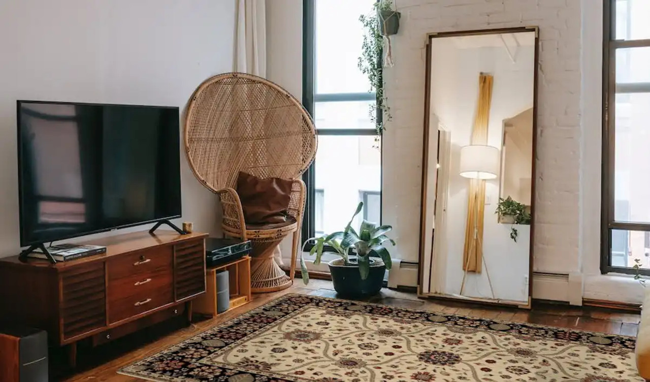 Jewel 4902 Voysey Ivory/Black Area Rug by Concord Global Trading Room Scene