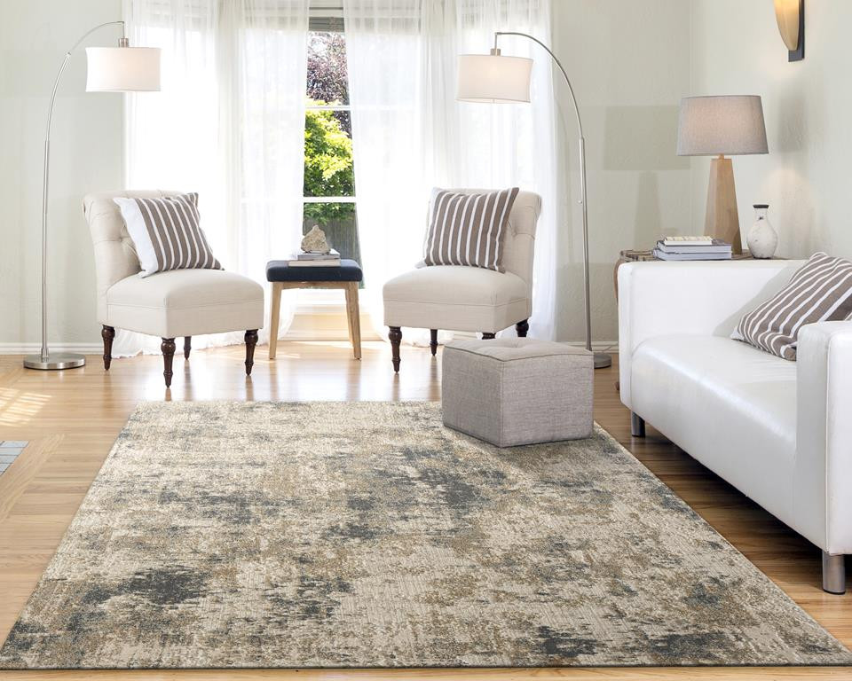 Dynamic Rug Quartz 27031-180 Beige Grey Area Rug - CarpetMart.com