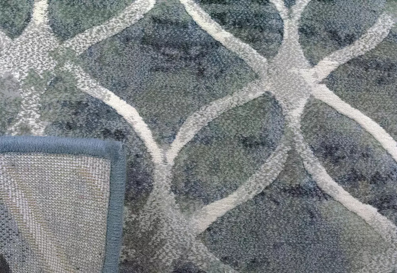 Dynamic Rugs Eclipse 63396-5666 Blue Area Rug Backing