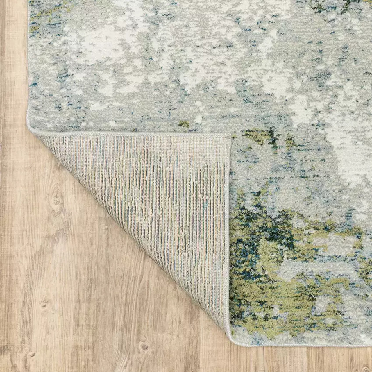 Oriental Weavers Evolution 8039E Blue/ Green Area Rug Back