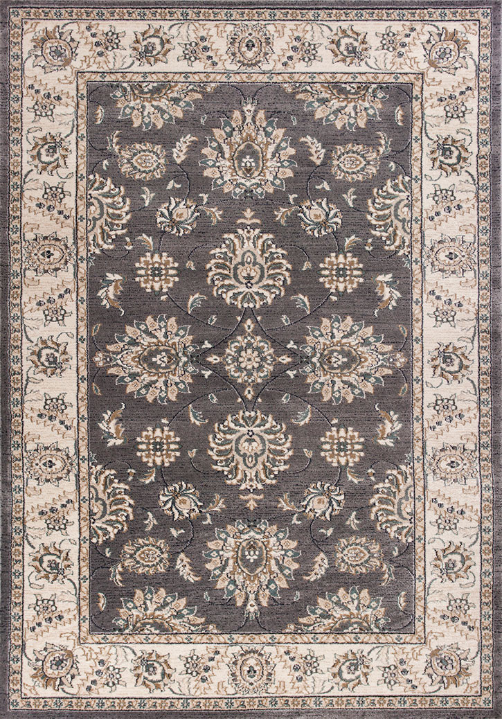 Kas Avalon 5608 Grey/Ivory Kashan Area Rug - Carpetmart.com