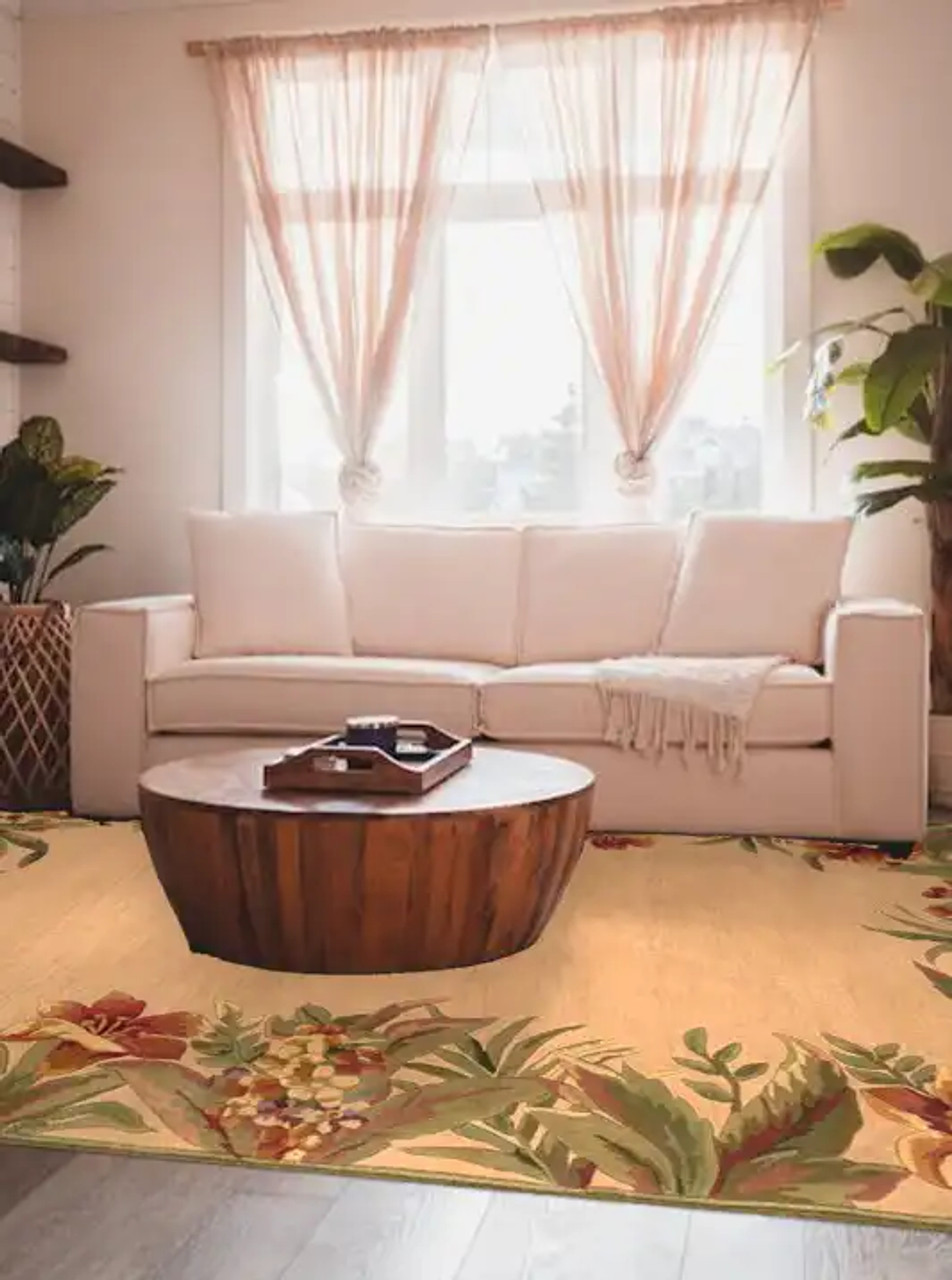 Kas Sparta 3151 Ivory Rainforest Area Rug Room Scene