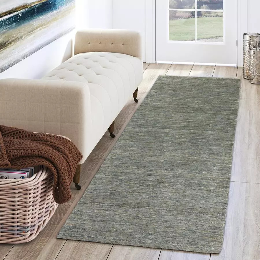 Dalyn Reya RY7 Carbon Runner Area Rug Room Scene
