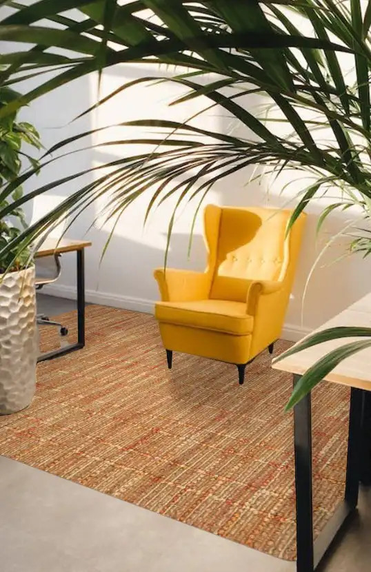 Loloi Beacon BU-02 Tangerine Area Rug Room Scene