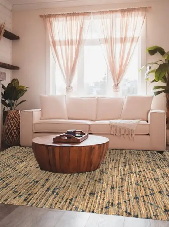 Loloi Beacon BU-03 Navy Area Rug Room Scene