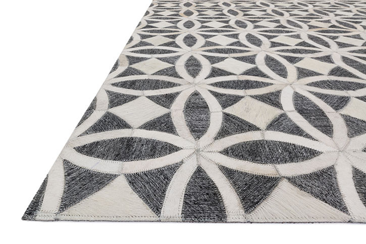 Loloi Dorado DB-06 Graphite/Ivory Area Rug Angle