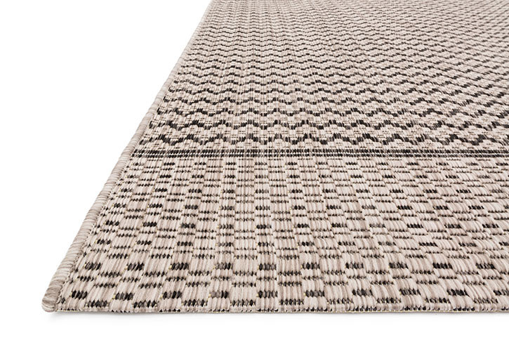 Loloi Isle IE-03 Grey/Black Area Rug Angle