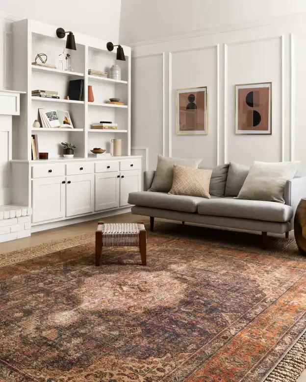 Loloi II Loren LQ-02 Plum Multi Area Rug Room Scene