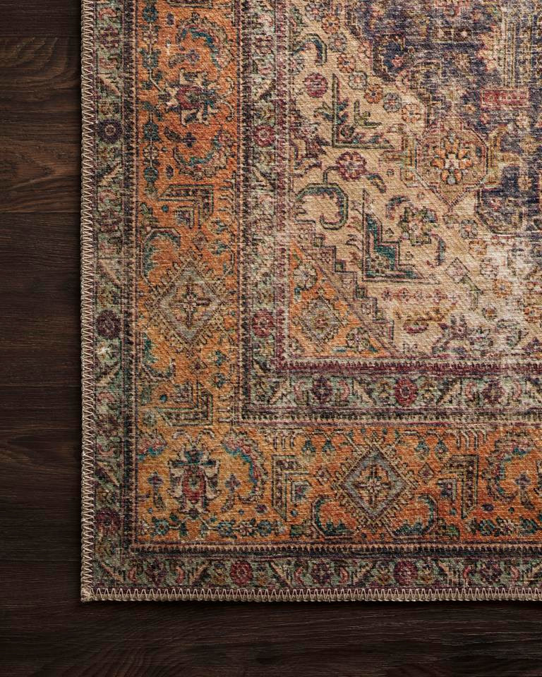 Loloi II Loren LQ-02 Plum Multi Area Rug Corner