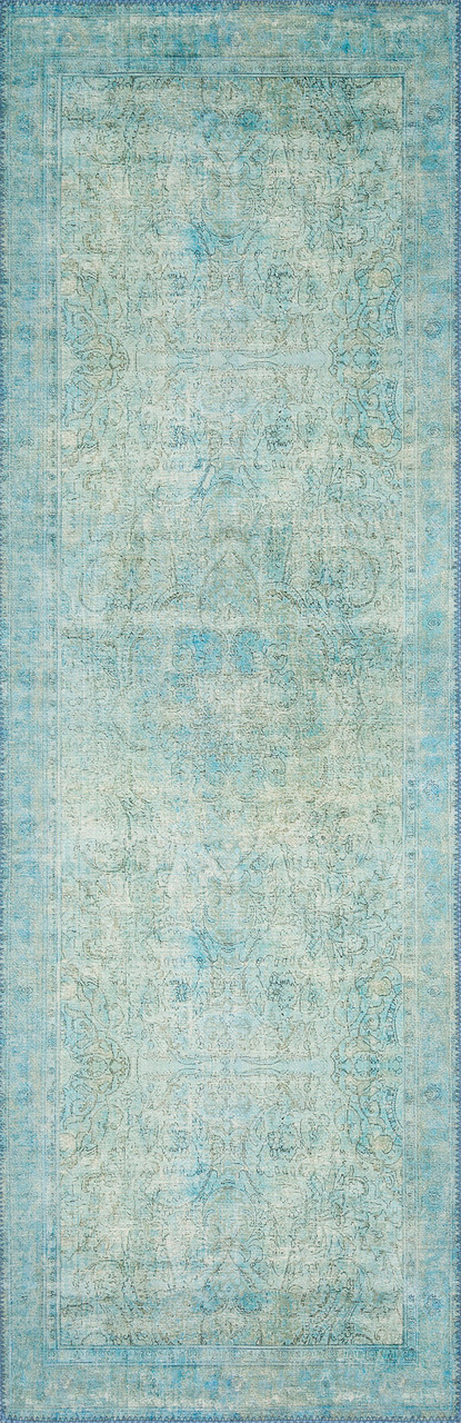 Loloi II Loren LQ-08 Aqua Runner Area Rug