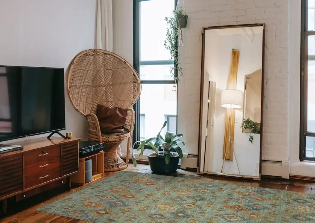 Loloi Owen OW-04 Sea/Blue Area Rug Room Scene