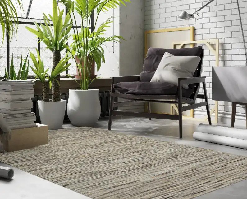 Loloi Promenade PO-06 Silver Area Rug Room Scene