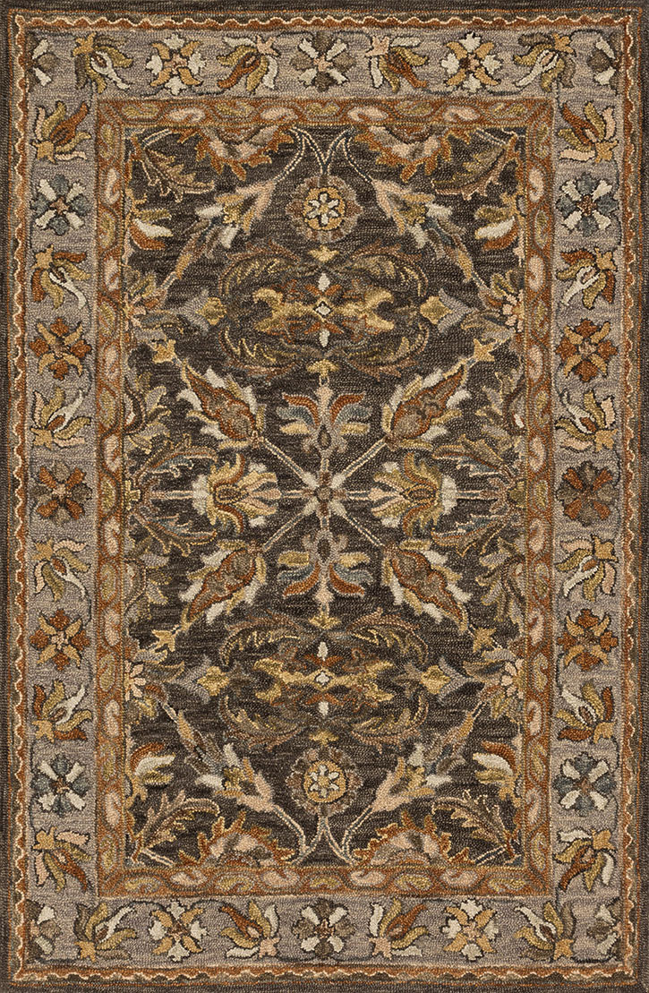 ワールドウルフ Loloi Victoria VK-06 Dk Taupe/Grey Area Rug - Carpet & Tile Mart