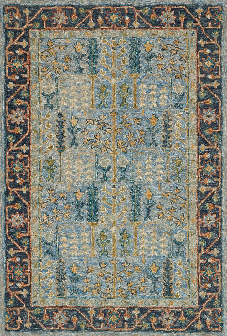 Loloi Victoria VK-12 Lt Blue/Dk Blue Area Rug